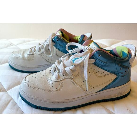 NIKE Air Jordan Force 6 GS High Top AF1 Sneakers Size 5 (fashion shoes metallic) - Picture 2 of 7